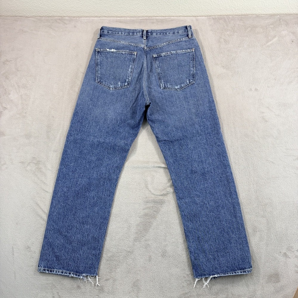 AGOLDE 90s Pinch Waist High Rise Straight Leg Jeans in Blue Wash‎ Women 29 $228 - Picture 3 of 10